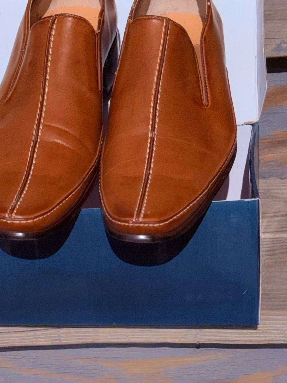 Men's Slip-On Dress Shoes in Tan D L Famoso Sz 12